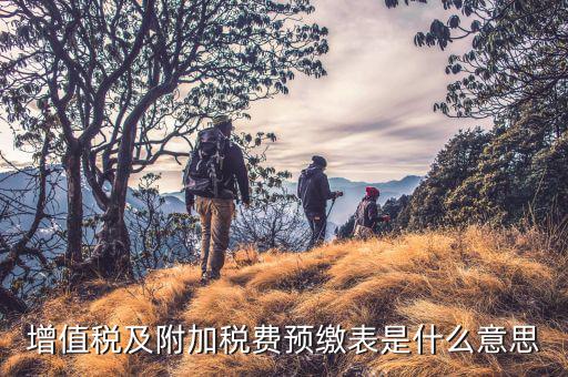 增值稅預繳表是什么意思，增值稅預征是什么意思 eq