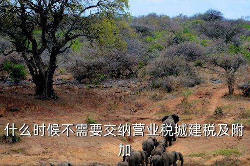 什么時(shí)候不需要交納營(yíng)業(yè)稅城建稅及附加