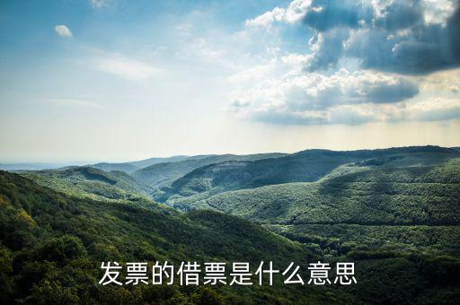借發(fā)票是什么，可以借發(fā)票開嗎
