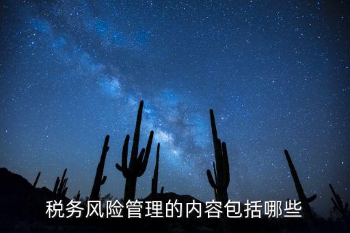稅務風險管理的內容包括哪些