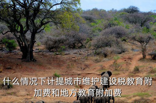 什么情況下免交地方教育稅附加，什么情況下計提城市維護建設稅教育附加費和地方教育附加費