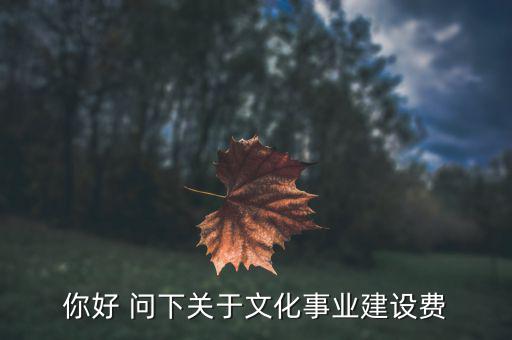 什么時候交文化事業(yè)費，你好 問下關(guān)于文化事業(yè)建設(shè)費