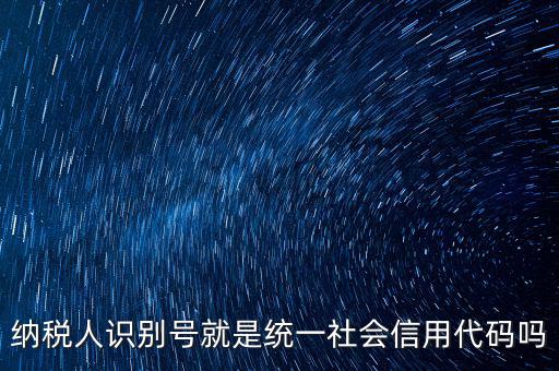 納稅人識(shí)別與社會(huì)信用代碼是什么，納稅人識(shí)別號(hào)就是統(tǒng)一社會(huì)信用代碼嗎