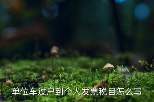 企業(yè)的車如何過戶給個人所得稅，單位車過戶到個人發(fā)票稅目怎么寫