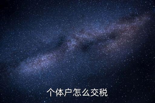 個體工商戶如何納稅，個體工商戶怎樣報稅