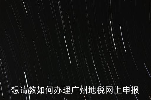 廣州地稅如何網(wǎng)上申報(bào)系統(tǒng)，地稅網(wǎng)上申報(bào)如何操作