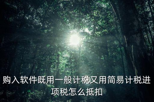 簡易計(jì)稅如何抵扣進(jìn)項(xiàng)稅，簡易征收的一般納稅人可以抵扣進(jìn)項(xiàng)稅嗎
