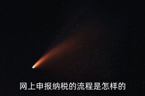網(wǎng)上申報納稅的流程是怎樣的