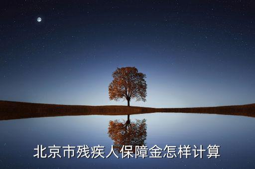 北京市殘疾人保障金如何計算，北京市殘疾人保障金怎樣計算