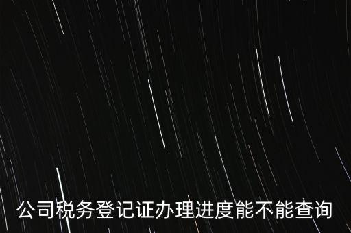 如何查詢企業(yè)稅務(wù)登記證，公司稅務(wù)登記證辦理進(jìn)度能不能查詢