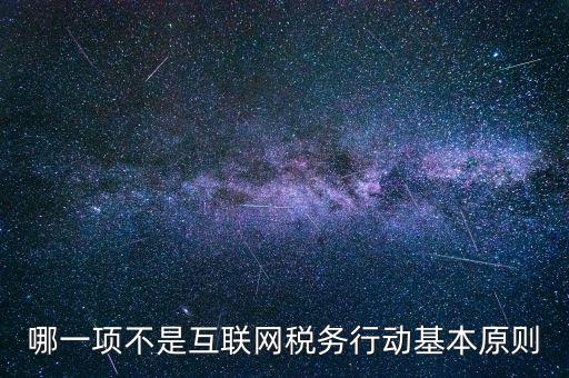 地稅工作如何適應(yīng)互聯(lián)網(wǎng)，哪一項(xiàng)不是互聯(lián)網(wǎng)稅務(wù)行動(dòng)基本原則