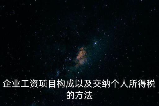 企業(yè)工資項目構成以及交納個人所得稅的方法