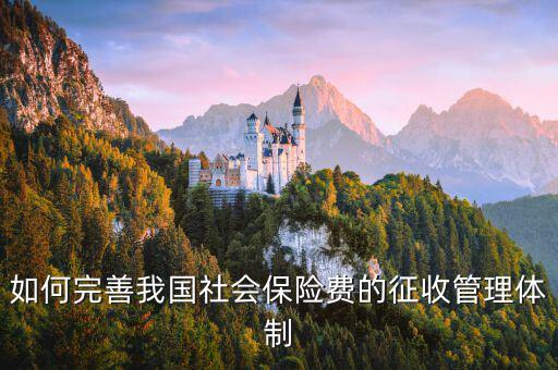 如何促進社保費征管，如何完善我國社會保險費的征收管理體制
