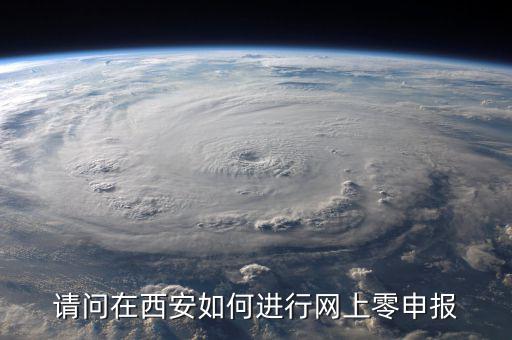 請(qǐng)問(wèn)在西安如何進(jìn)行網(wǎng)上零申報(bào)