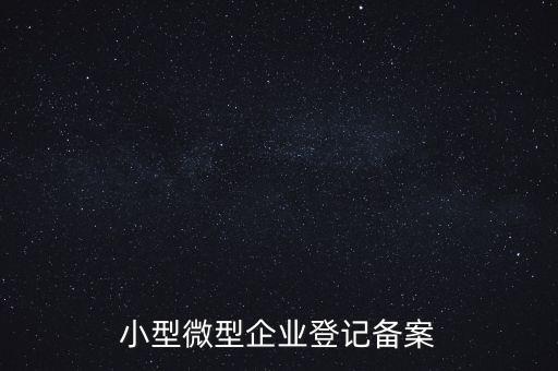 小微企業(yè)如何備案，小型微型企業(yè)登記備案