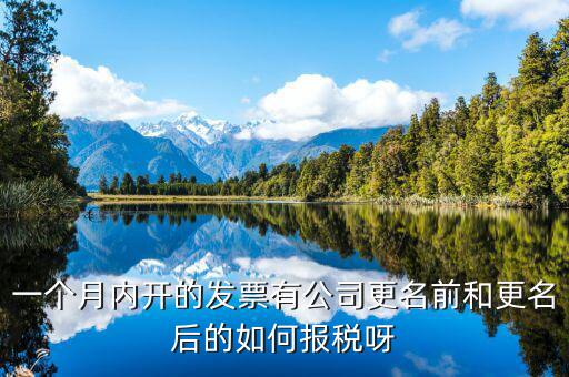企業(yè)更名如何納稅，一個月內(nèi)開的發(fā)票有公司更名前和更名后的如何報稅呀