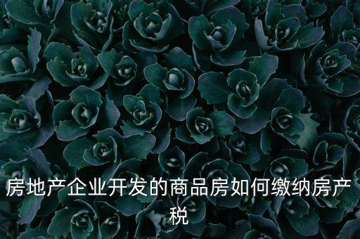 房地產(chǎn)企業(yè)如何交納房產(chǎn)稅，房地產(chǎn)開發(fā)企業(yè)需要繳納哪些稅