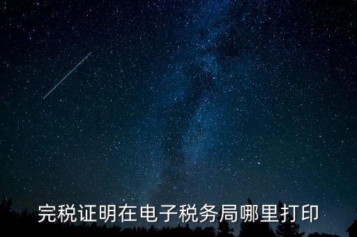 地稅的申報(bào)信息如何查詢打印，完稅證明在電子稅務(wù)局哪里打印