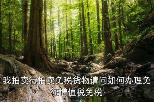 拍賣行免稅貨物如何界定，司法拍賣價格是否包含增值稅