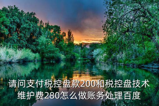 百望稅控280元 如何入賬，稅控280元收到發(fā)票怎么入賬