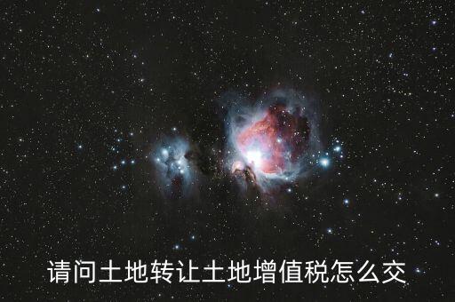 如何出售土地增值稅，請問土地轉讓土地增值稅怎么交
