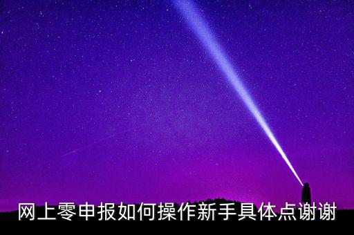 零申報(bào)如何網(wǎng)上申報(bào)，網(wǎng)上零申報(bào)如何操作新手具體點(diǎn)謝謝