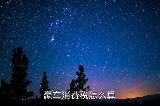 豪華車消費稅如何計算，豪車消費稅怎么算