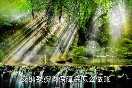 2017殘保金如何做賬，交納殘疾人保障金怎么做賬