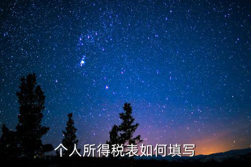 個人所得稅表如何填寫，個稅表怎么填