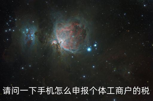 天府e稅手機如何注冊，請問一下手機怎么申報個體工商戶的稅