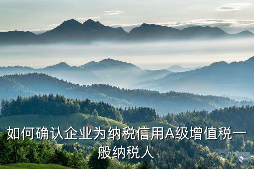 納稅信用等級(jí)a級(jí)以下如何查詢，如何確認(rèn)企業(yè)為納稅信用A級(jí)增值稅一般納稅人