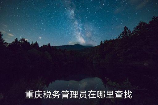 國稅網(wǎng)站如何查詢管理員，重慶稅務管理員在哪里查找