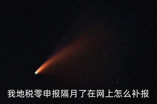 我地稅零申報隔月了在網(wǎng)上怎么補(bǔ)報