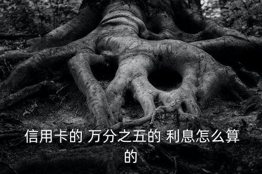  信用卡的 萬分之五的 利息怎么算的