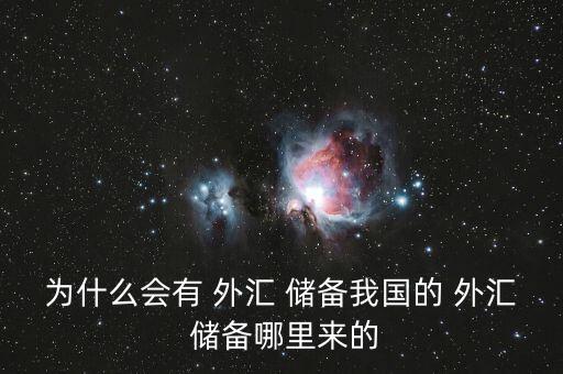為什么會(huì)有 外匯 儲(chǔ)備我國(guó)的 外匯 儲(chǔ)備哪里來(lái)的