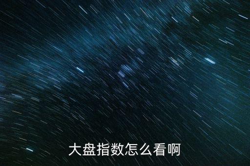 大盤(pán)指數(shù)怎么看啊