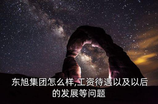  東旭集團(tuán)怎么樣,工資待遇以及以后的發(fā)展等問題