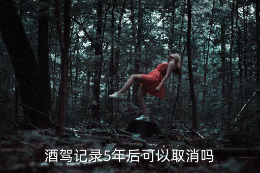酒駕記錄5年后可以取消嗎