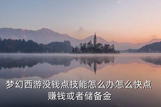 夢(mèng)幻西游沒(méi)錢(qián)點(diǎn)技能怎么辦怎么快點(diǎn) 賺錢(qián)或者儲(chǔ)備金