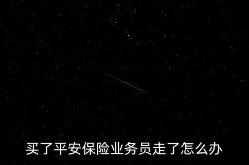 買(mǎi)了平安保險(xiǎn)業(yè)務(wù)員走了怎么辦