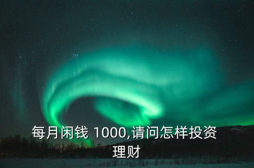 每月閑錢(qián) 1000,請(qǐng)問(wèn)怎樣投資 理財(cái)