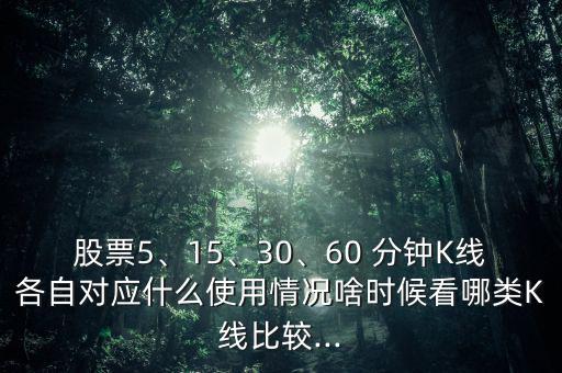 股票5、15、30、60 分鐘K線各自對應什么使用情況啥時候看哪類K線比較...