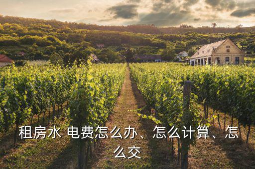  租房水 電費(fèi)怎么辦、怎么計(jì)算、怎么交