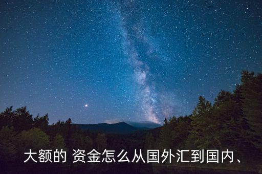  大額的 資金怎么從國外匯到國內、