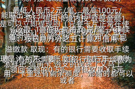 信用卡怎么透支取現,一文讀懂!刷卡消費流程!
