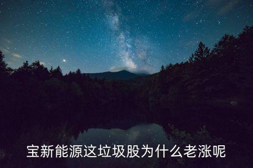 垃圾股為什么漲，寶新能源這垃圾股為什么老漲呢
