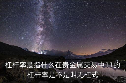 杠桿率是什么意思，桿杠率的詳細(xì)解釋