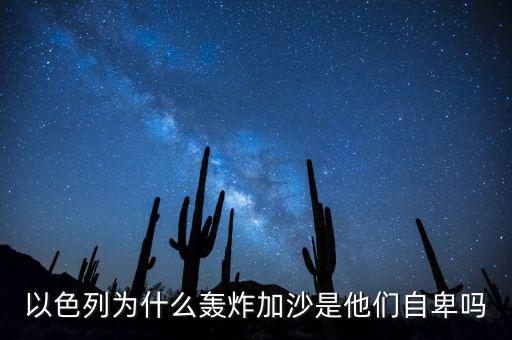 為什么以色列轟炸加沙沒人管，為什么以色列到處侵略他國而沒有人管管他制裁他