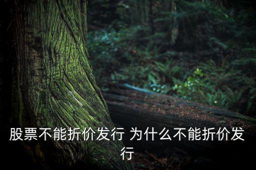 為什么我國(guó)證券發(fā)行不能折價(jià)發(fā)行，為什么我國(guó)股票不允許折價(jià)發(fā)行
