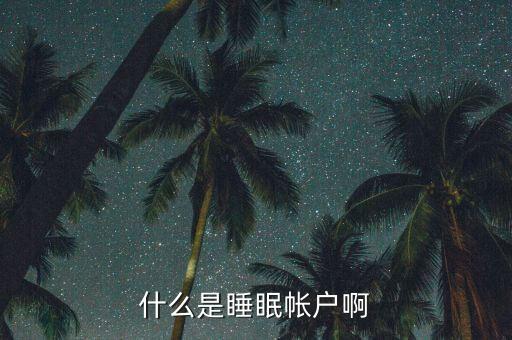 什么是睡眠賬戶，什么是睡眠帳戶啊